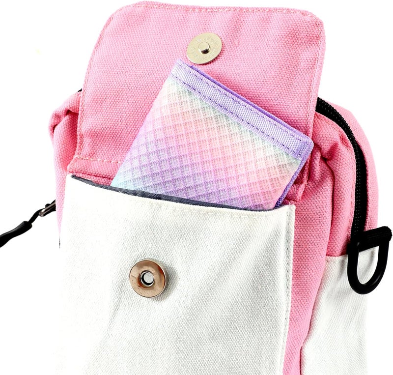 Nitort Wallet,RFID Trifold Canvas Outdoor Sports Wallets for Kid,Lovely and Novelty Wallet with Zipper for Kids- Front Pocket Wallet with Magic Sticker(Rainbow Bling KW06) - Image 4